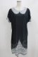 画像1: abilletage / トロンプルイユTシャツワンピース（レースセーラー）  ブラック H-26-03-04-1065-GO-OP-KB-ZH (1)