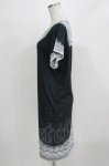 画像2: abilletage / トロンプルイユTシャツワンピース（レースセーラー）  ブラック H-26-03-04-1065-GO-OP-KB-ZH (2)
