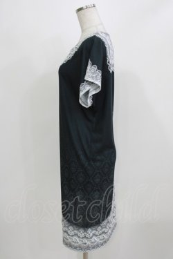 画像2: abilletage / トロンプルイユTシャツワンピース（レースセーラー）  ブラック H-26-03-04-1065-GO-OP-KB-ZH