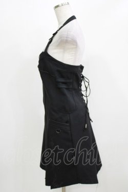 画像2: Ozz Croce / フロントZIPホルターワンピース  黒 H-26-03-04-1066-OO-OP-KB-ZH