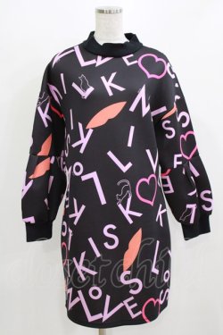 画像1: MILK / MILKISSカットワンピース  ブラックベース H-26-03-04-1068-ML-OP-KB-ZH