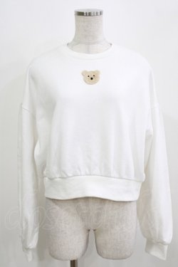 画像1: merry jenny / bearスウェットトップス  ホワイト H-26-03-04-1077-LO-TO-KB-ZH