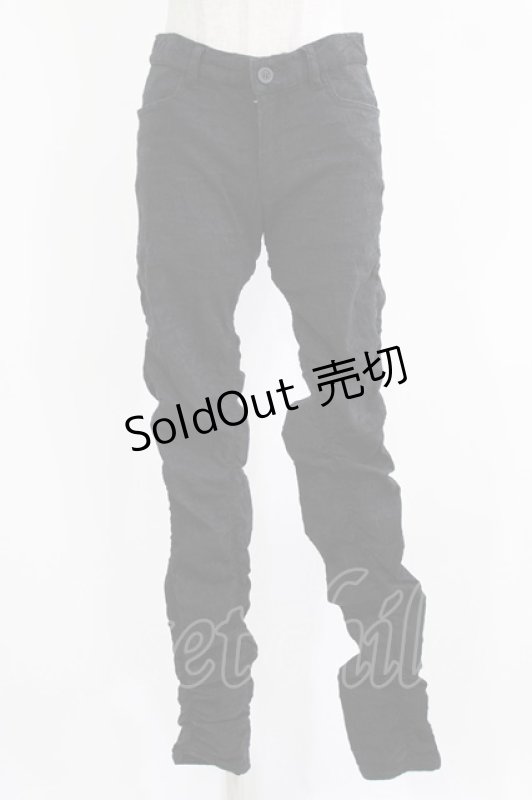 画像1: MiDiom / ジャガドシャーリングパンツ  ブラック H-26-03-04-1002-PU-PA-KB-ZH (1)