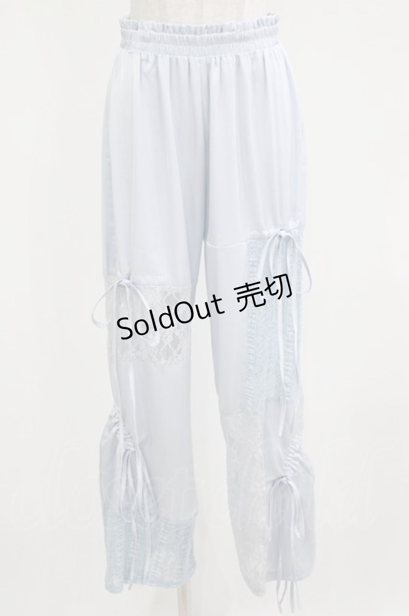 画像1: Candy Stripper / LACY PATCH WORK DROST PANTS  ライトブルー H-26-03-04-1012-PU-PA-KB-ZH (1)