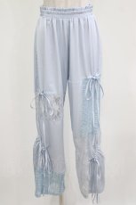 画像1: Candy Stripper / LACY PATCH WORK DROST PANTS  ライトブルー H-26-03-04-1012-PU-PA-KB-ZH (1)
