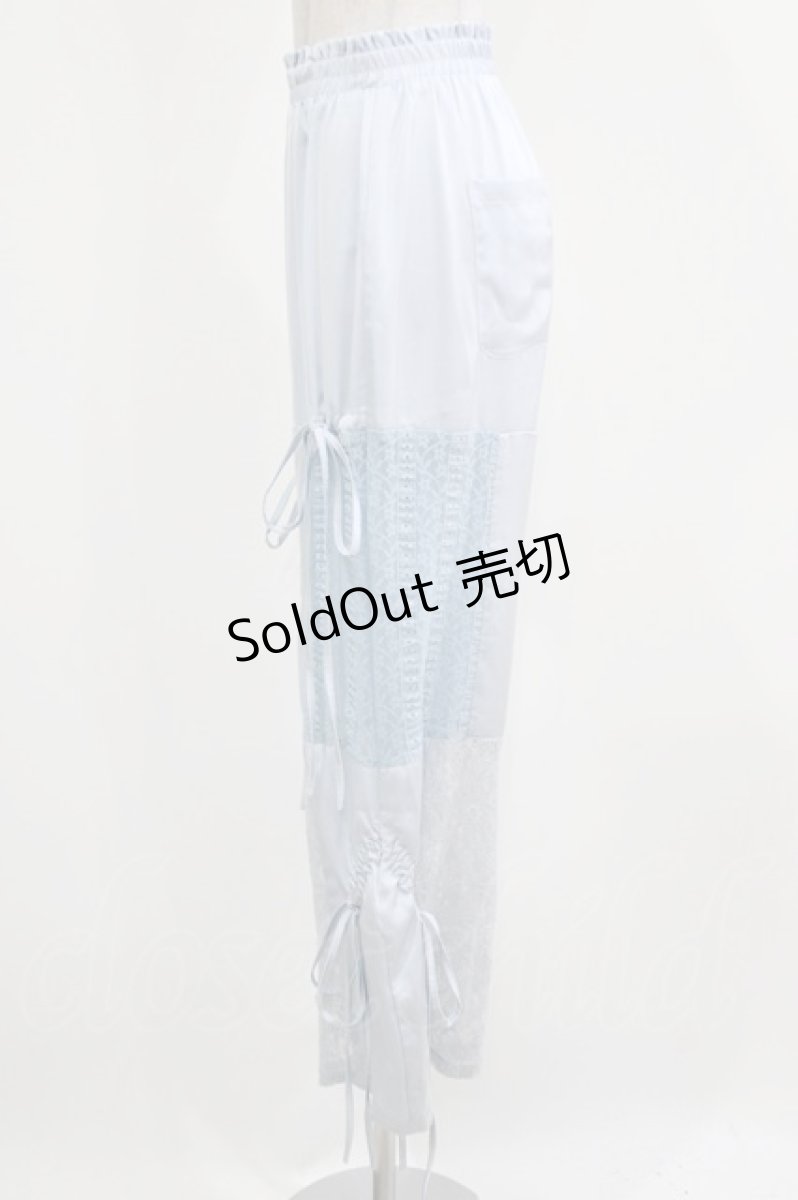 画像2: Candy Stripper / LACY PATCH WORK DROST PANTS  ライトブルー H-26-03-04-1012-PU-PA-KB-ZH (2)