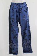 MALKOMALKA / サイドメッシュ総柄パンツ  ブルー H-26-03-04-1013-PU-PA-KB-ZH