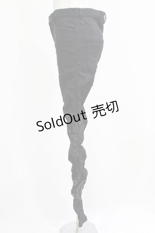 画像2: MiDiom / ジャガドシャーリングパンツ  ブラック H-26-03-04-1002-PU-PA-KB-ZH (2)