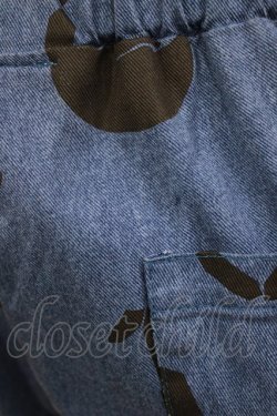 画像4: MALKOMALKA / サイドメッシュ総柄パンツ  ブルー H-26-03-04-1013-PU-PA-KB-ZH