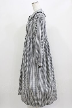画像2: merry jenny / bear刺繍チェックワンピース  グレー H-26-03-04-1017-LO-OP-KB-ZH