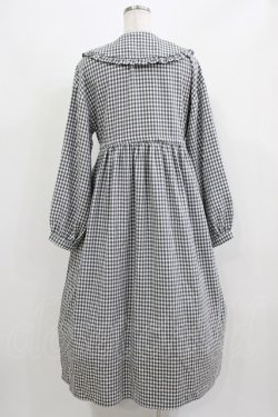 画像3: merry jenny / bear刺繍チェックワンピース  グレー H-26-03-04-1017-LO-OP-KB-ZH