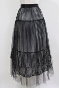 HELL CAT PUNKS / チュールスカート F 黒×白 H-26-03-04-1023-PU-SK-KB-ZH