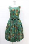 画像1: Jane Marple / Joyful crestのスクエアドレス  グリーン H-26-03-05-030-JM-OP-KB-ZH (1)