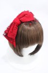 画像1: Melody BasKet / Dollyリボンカチューシャ  レッド H-26-03-05-005-LO-AC-KB-ZH (1)