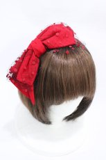 画像1: Melody BasKet / Dollyリボンカチューシャ  レッド H-26-03-05-005-LO-AC-KB-ZH (1)