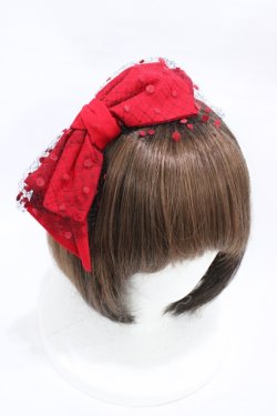 画像1: Melody BasKet / Dollyリボンカチューシャ  レッド H-26-03-05-005-LO-AC-KB-ZH