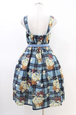 画像2: Emily Temple cute / マーガレットタータンノースリーブワンピース  サックス H-26-03-05-032-ET-OP-KB-ZH