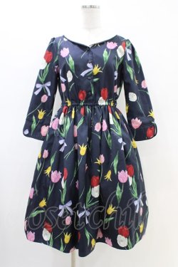 画像1: Emily Temple cute / Tulipワンピース  ネイビー H-26-03-05-034-ET-OP-KB-ZH