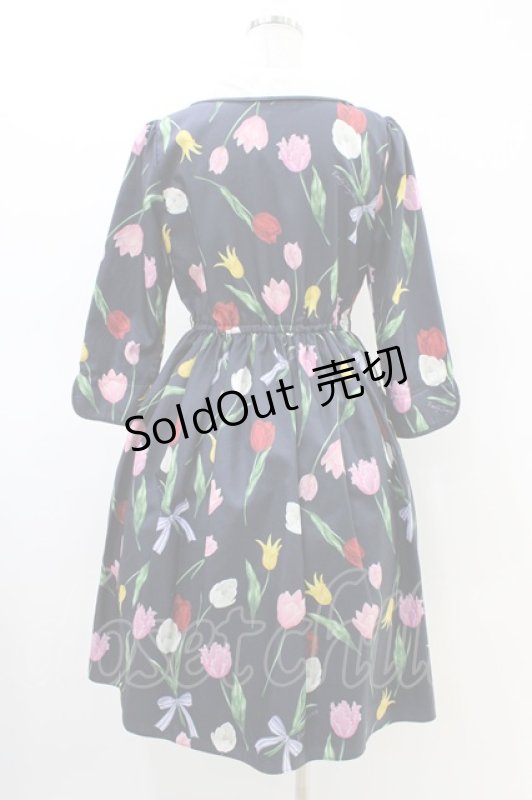 画像2: Emily Temple cute / Tulipワンピース  ネイビー H-26-03-05-034-ET-OP-KB-ZH (2)