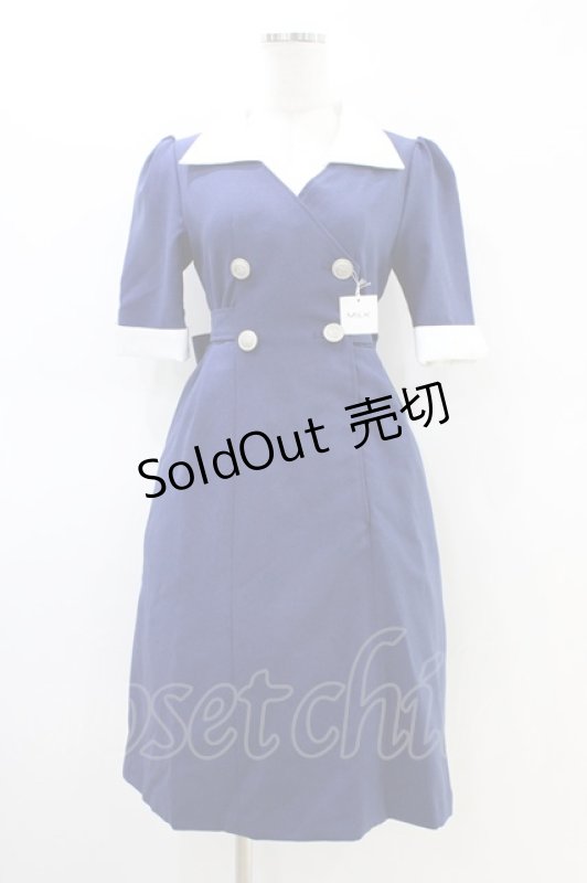 画像1: MILK / CA LADYワンピース  ネイビー H-26-03-05-036-ML-OP-KB-ZH (1)