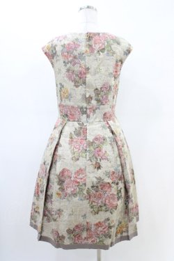 画像2: Jane Marple Dans Le Salon / フラワーブーケリネンドレス  ベージュ H-26-03-05-044-JM-OP-KB-ZH