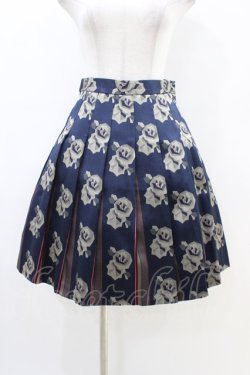 画像1: Jane Marple Dans Le Salon / ローズジャガードタックスカート  ネイビー H-26-03-05-046-JM-SK-KB-ZH
