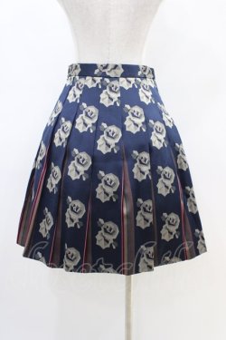 画像2: Jane Marple Dans Le Salon / ローズジャガードタックスカート  ネイビー H-26-03-05-046-JM-SK-KB-ZH