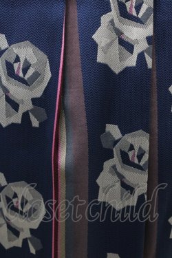 画像3: Jane Marple Dans Le Salon / ローズジャガードタックスカート  ネイビー H-26-03-05-046-JM-SK-KB-ZH