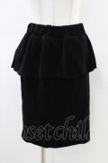 MILK / ペプラムタイトスカート  ブラック H-26-03-05-049-ML-SK-KB-ZH