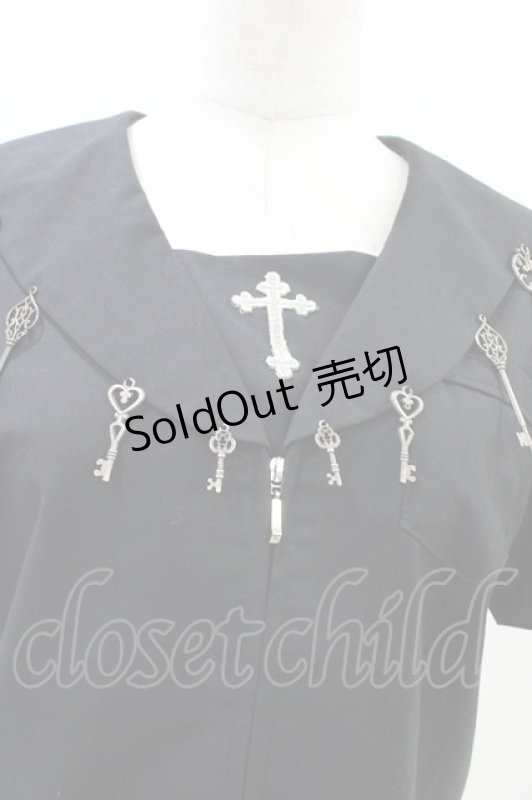 画像3: BLOOD SUPPLY（海外ブランド） / Key JK Sailorブラウス L ブラック H-26-03-05-051-GO-BL-KB-ZH (3)