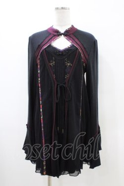 画像1: Ozz oneste / 和チャイナレイヤード風チュニック  ブラック H-26-03-05-054-OO-TO-KB-ZH