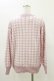 画像2: majoretty / 千鳥格子ニットカーディガン L ピンク H-26-03-05-1046-GO-TO-NS-ZH (2)
