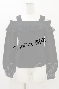 画像1: Ank Rouge / オフショルニット M ブラック H-26-03-05-1048-CA-TO-NS-ZH