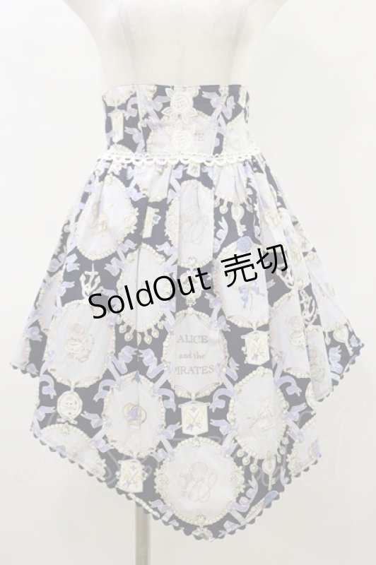 画像1: ALICE and the PIRATES / 宝石柄コルセットスカート Free ネイビー H-26-03-05-1052-PA-SK-NS-ZH (1)