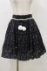 画像1: Ank Rouge / ぽんぽんリボンハートdotスカート M ブラック H-26-03-05-1056-CA-SK-NS-ZH (1)