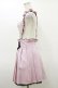 画像3: DearMyLove / サス付フリルレースアッププリーツスカート LL ピンク H-26-03-05-1060-EL-SK-NS-ZH (3)