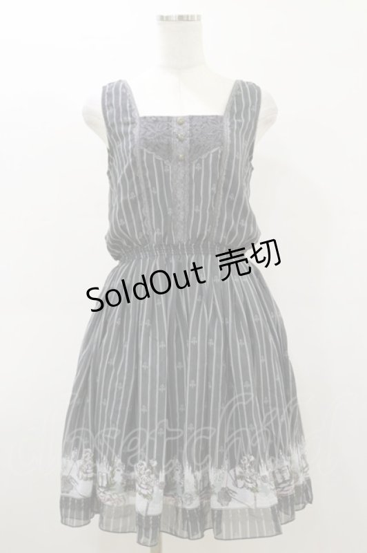 画像1: axes femme / メルヘン柄ノースリチュニ M グレー H-26-03-05-1062-AX-OP-NS-ZH (1)