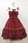 画像1: Angelic Pretty / Raffineジャンパースカート Free ワイン H-26-03-05-1069-AP-OP-NS-ZH (1)