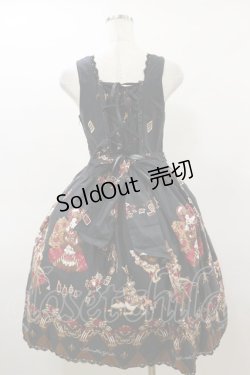 画像2: ALICE and the PIRATES / いばらうさぎのペイサージュ柄ジャンパースカートII型セット Free ブラック H-26-03-05-1070-PA-OP-NS-ZH