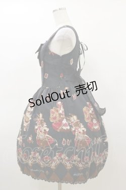 画像3: ALICE and the PIRATES / いばらうさぎのペイサージュ柄ジャンパースカートII型セット Free ブラック H-26-03-05-1070-PA-OP-NS-ZH