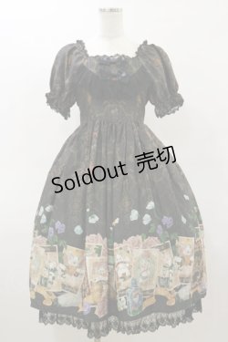 画像1: ALICE and the PIRATES / Mystical emotion〜クリスの心の囁き〜柄ワンピース Free ブラック H-26-03-05-1071-PA-OP-NS-ZH