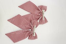 画像2: m petit by misako / AMチェック2Pクリップ  レッド H-26-03-05-1007-LO-AC-NS-ZH (2)