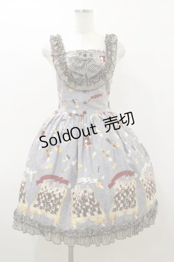 画像1: metamorphose / Nostalgic chessboardジャンパースカート Free グレー H-26-03-05-1073-ME-OP-NS-ZH