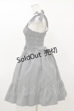 画像3: metamorphose / 肩リボンストライプジャンパースカート Free グレー H-26-03-05-1074-ME-OP-NS-ZH