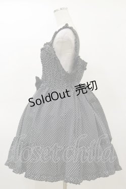 画像3: metamorphose / 水玉シャーリングジャンパースカート(難有) Free ブラック H-26-03-05-1075-ME-OP-NS-ZH