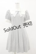 Secret Honey / ストライプリボンワンピース Free グレー H-26-03-05-1077-CA-OP-NS-ZH