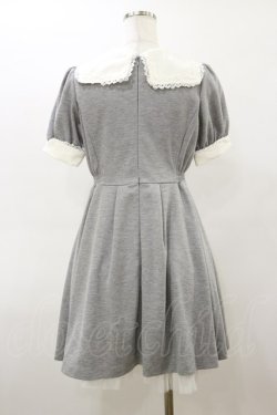 画像2: Secret Honey / ストライプリボンワンピース Free グレー H-26-03-05-1077-CA-OP-NS-ZH