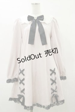 画像1: Ank Rouge / ビジューリボンカットワンピース M ピンク H-26-03-05-1080-CA-OP-NS-ZH