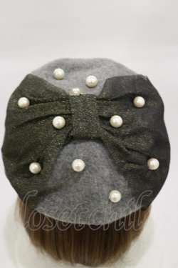 画像1: metamorphose / チュールリボンベレー帽  グレー H-26-03-05-1009-ME-AC-NS-ZH