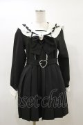 DearMyLove / セーラービジューレースフリルワンピース LL ブラック H-26-03-05-1082-EL-OP-NS-ZH
